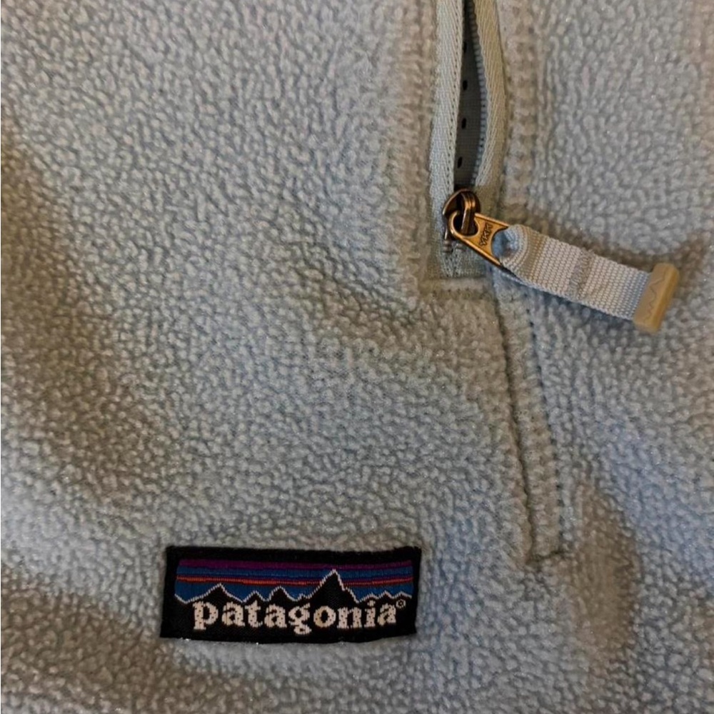 Patagonia Synchilla Light‎ Blue Fleece Zip Up Vest - Picture 5 of 5